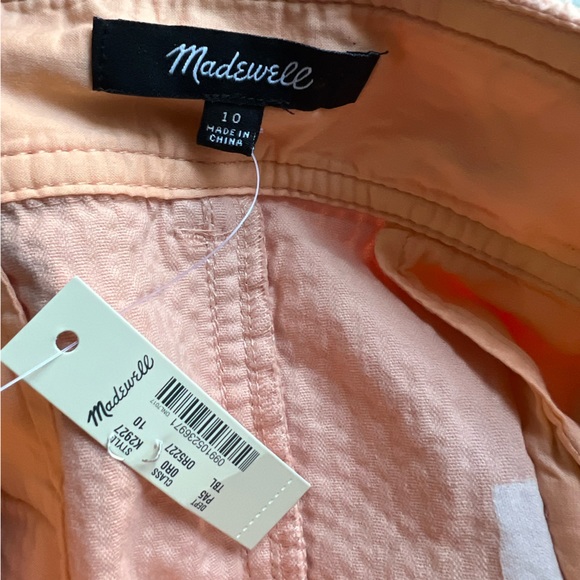 Madewell Corduroy A-Line Mini Skirt Peach size 10 - Picture 6 of 11